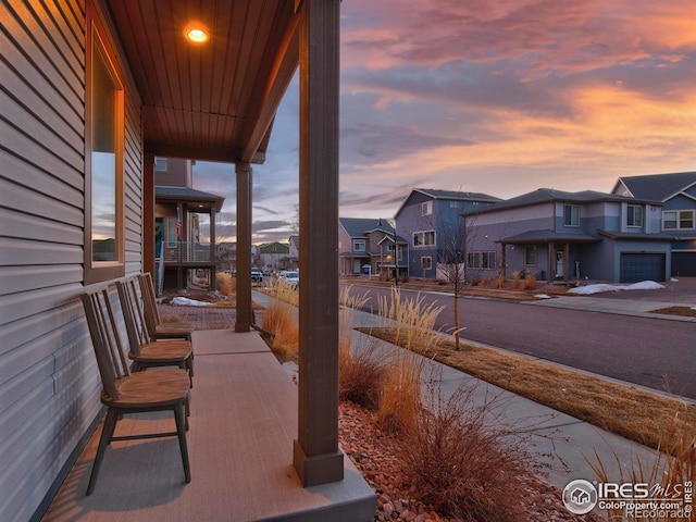 view of patio featuring a residential view