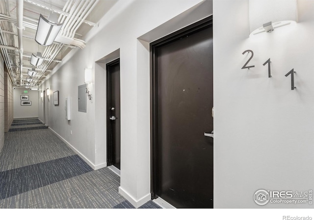 1360 Walnut St Unit 211, Boulder, CO 80302 - corridor with carpet floors and baseboards