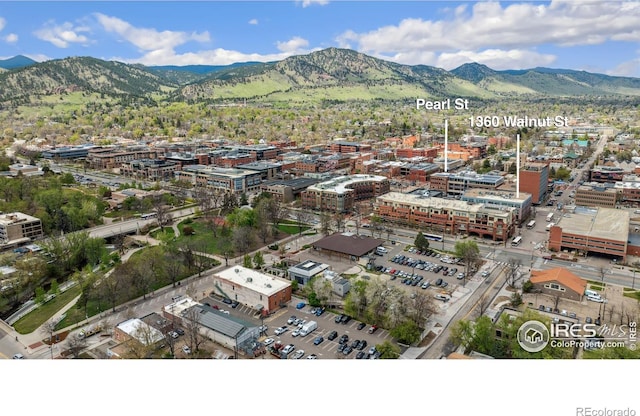 1360 Walnut St Unit 211, Boulder, CO 80302 - drone / aerial view with a mountain view