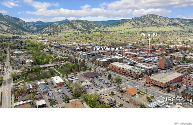1360 Walnut St Unit 211, Boulder, CO 80302 - aerial view featuring a mountain view