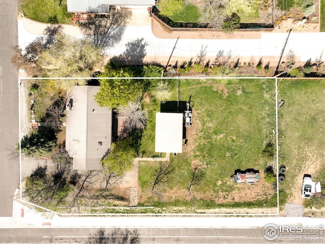 aerial view of property's location with property parcel outlined