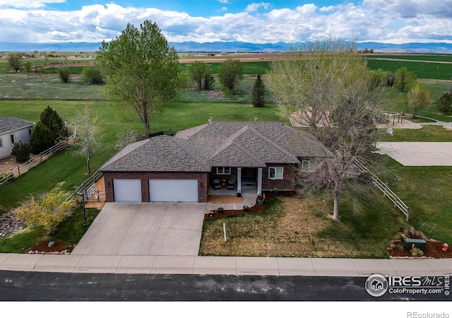 11669 Montgomery Cir, Longmont, CO 80504 - bird's eye view featuring a mountain view and a rural view