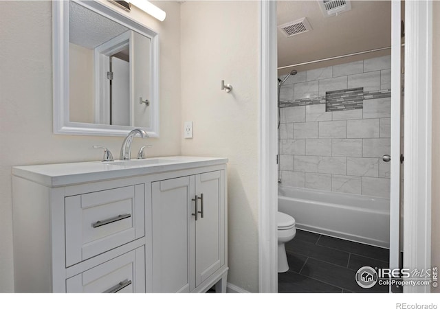 6385 Oak St Unit 301, Arvada, CO 80004 - full bathroom with vanity, shower / bathtub combination, and tile patterned floors