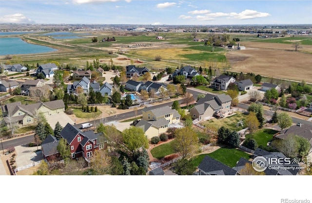 3530 Willow Rd, Frederick, CO 80504 - drone / aerial view featuring a water view and a residential view