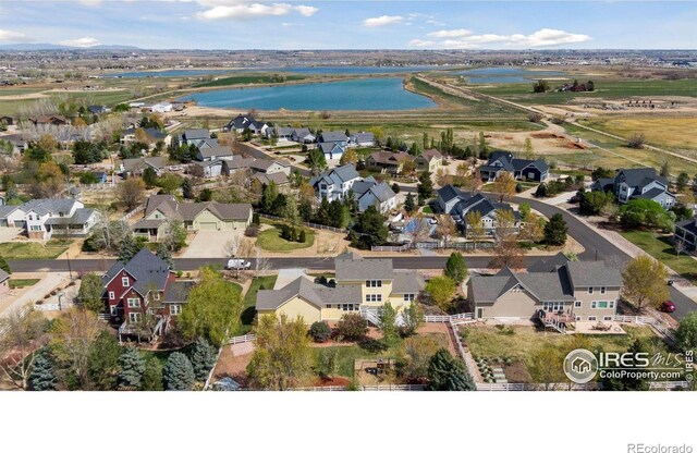 3530 Willow Rd, Frederick, CO 80504 - aerial view featuring a residential view and a water view