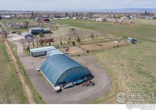 bird's eye view featuring a rural view