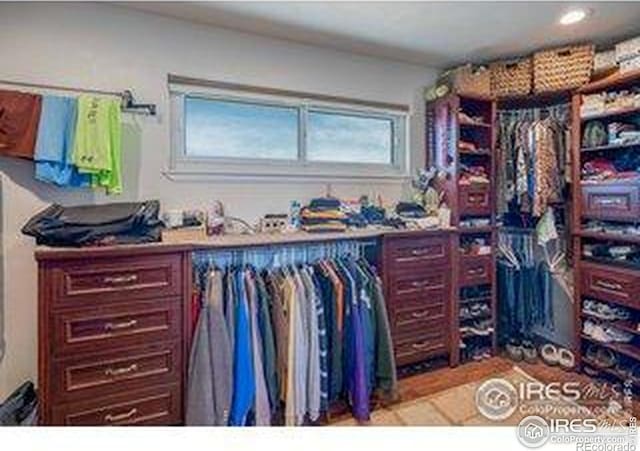 view of walk in closet