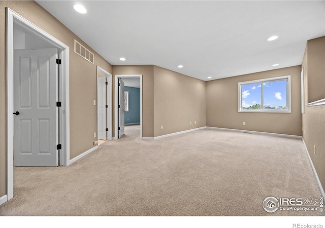 2275 Schooner St, Lafayette, CO 80026 - carpeted spare room featuring recessed lighting, baseboards, and visible vents