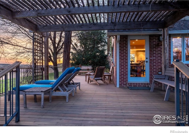 7929 Valmont Rd, Boulder, CO 80301 - wooden deck with a pergola