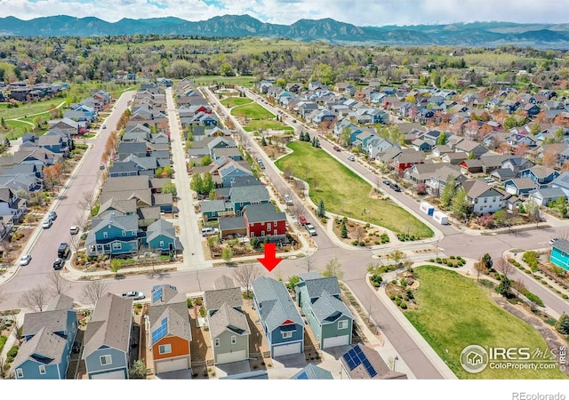 541 Hoyt Ln, Lafayette, CO 80026 - aerial view featuring a mountain view and a residential view