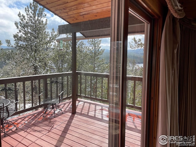 134 Swift Deer Rd, Red Feather Lakes, CO 80545 - view of wooden deck