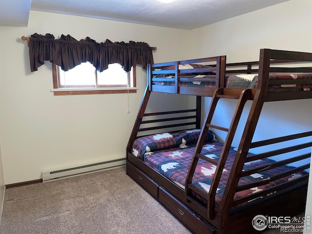 134 Swift Deer Rd, Red Feather Lakes, CO 80545 - bedroom featuring baseboard heating, carpet, and baseboards