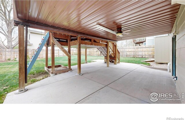 view of patio / terrace featuring a fenced backyard