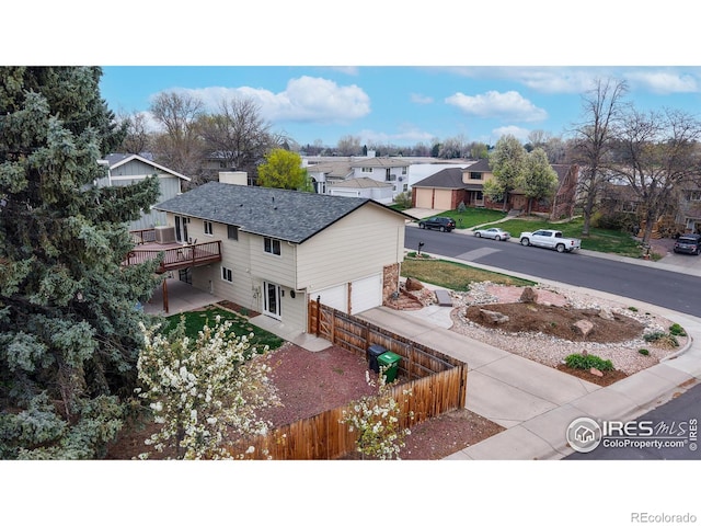 bird's eye view featuring a residential view