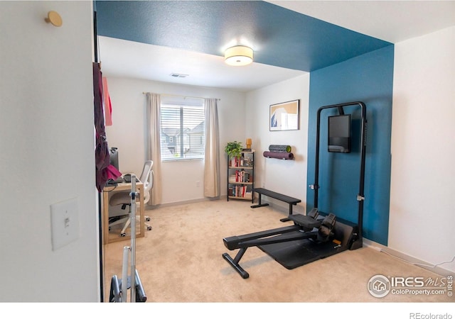 4424 Haymill Ct, Timnath, CO 80547 - exercise area featuring light colored carpet and baseboards