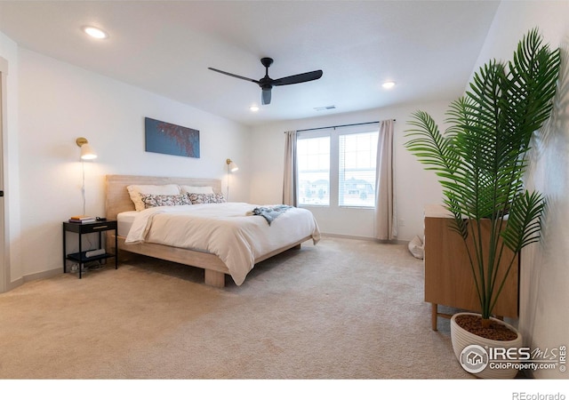 4424 Haymill Ct, Timnath, CO 80547 - carpeted bedroom featuring recessed lighting, baseboards, and a ceiling fan