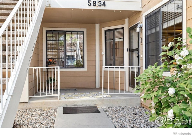 5934 Gunbarrel Ave Unit D, Boulder, CO 80301 - doorway to property with covered porch