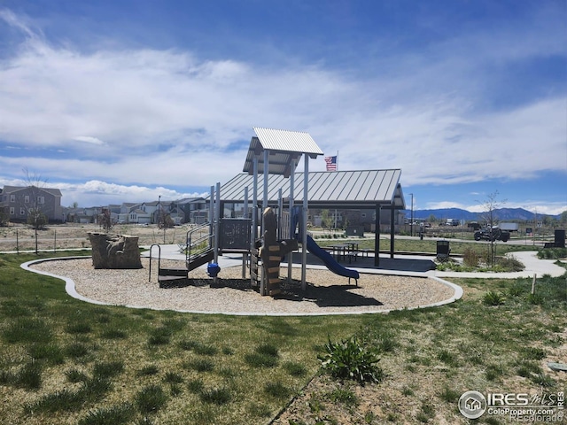 1312 Loraine Cir S, Lafayette, CO 80026 - community play area featuring a mountain view and a yard