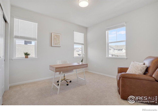 1312 Loraine Cir S, Lafayette, CO 80026 - office area with baseboards and carpet flooring