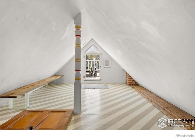 838 University Ave, Boulder, CO 80302 - additional living space featuring vaulted ceiling