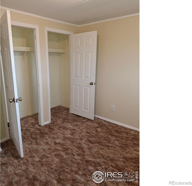 4202 Coronado St, Greeley, CO 80634 - unfurnished bedroom featuring crown molding and carpet floors
