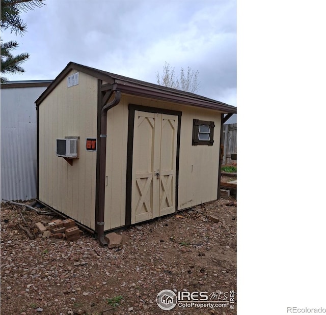 4202 Coronado St, Greeley, CO 80634 - view of shed with a wall unit AC