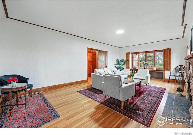 1025 5th St, Boulder, CO 80302 - living area featuring baseboards, recessed lighting, and wood finished floors
