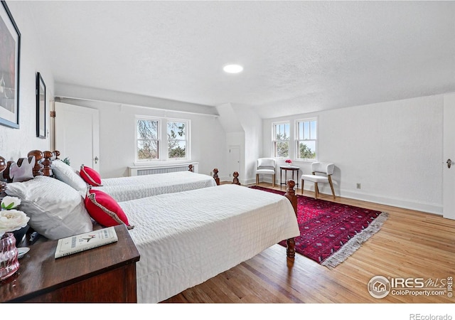 1025 5th St, Boulder, CO 80302 - bedroom with baseboards, multiple windows, wood finished floors, and radiator