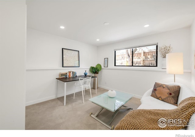 3809 Howe Ct, Boulder, CO 80301 - carpeted home office with baseboards and recessed lighting
