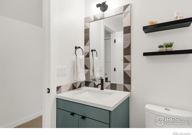 3809 Howe Ct, Boulder, CO 80301 - half bathroom with vanity and toilet