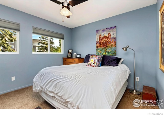 511 Spindrift Ct, Fort Collins, CO 80525 - bedroom featuring carpet floors, baseboards, and ceiling fan