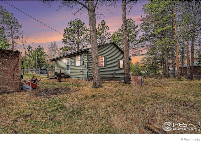 95 Eagle Tree Cir, Red Feather Lakes, CO 80545 - exterior space with log veneer siding and crawl space
