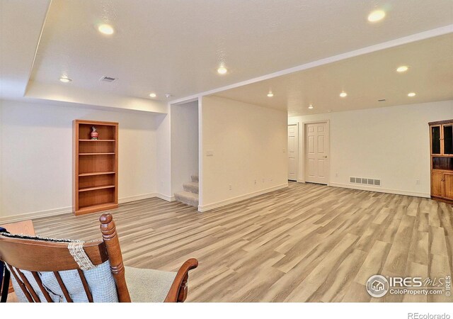 355 47th Ave Unit A, Greeley, CO 80634 - interior space with recessed lighting, baseboards, visible vents, and light wood-type flooring