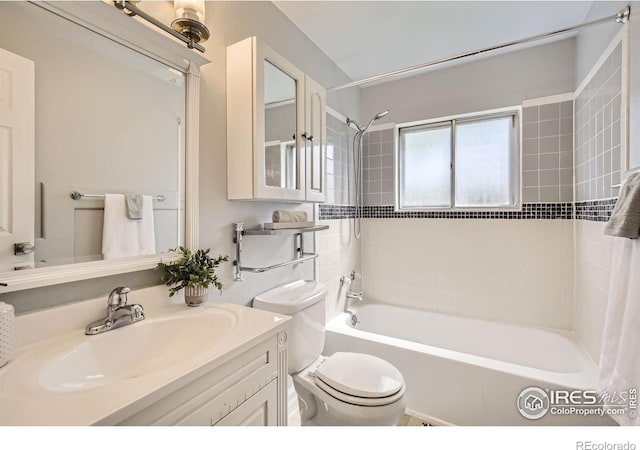 1352 S Terry St, Longmont, CO 80501 - full bathroom with toilet, shower / bath combination, and vanity