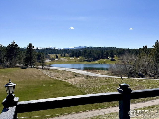 exterior space featuring a mountain view
