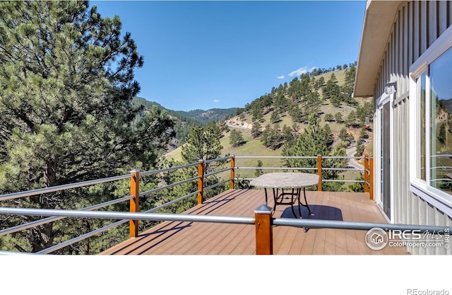 2345 Point Of Pines Dr, Boulder, CO 80302 - wooden terrace featuring a mountain view