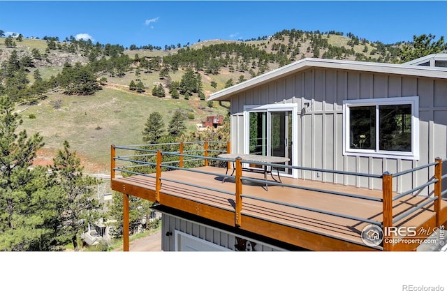 2345 Point Of Pines Dr, Boulder, CO 80302 - wooden deck featuring a mountain view
