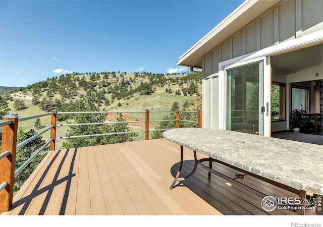2345 Point Of Pines Dr, Boulder, CO 80302 - wooden terrace featuring a mountain view
