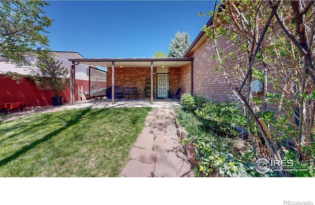729 Jay Pl, Berthoud, CO 80513 - view of yard with a patio area and fence