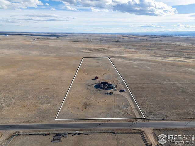 7548 County Road 100, Wellington, CO 80549 - overview of rural landscape featuring property boundaries highlighted and a desert landscape