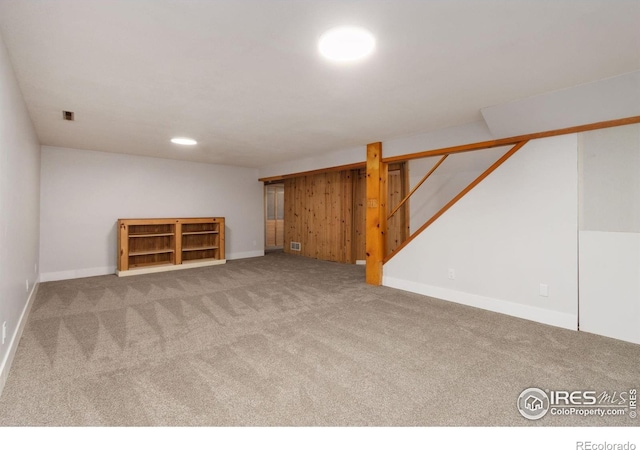 2139 Donna Ct, Loveland, CO 80537 - finished basement with baseboards, visible vents, and carpet