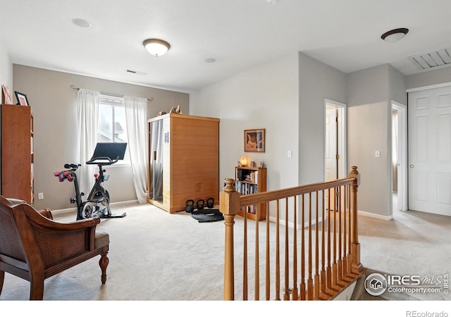 665 Glenarbor Cir, Longmont, CO 80504 - interior space with baseboards, light colored carpet, and visible vents