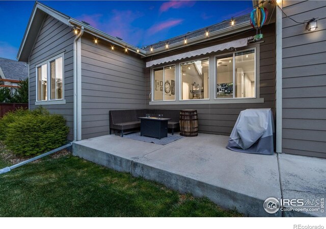 719 Wagon Bend Rd, Berthoud, CO 80513 - rear view of house with a patio