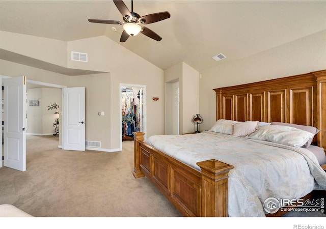 5442 Tiller Ct, Windsor, CO 80528 - bedroom with visible vents, light carpet, and a spacious closet