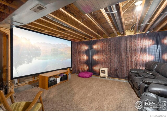 5442 Tiller Ct, Windsor, CO 80528 - carpeted cinema featuring visible vents