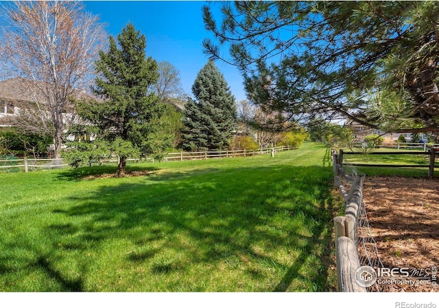 5442 Tiller Ct, Windsor, CO 80528 - view of yard with a rural view and fence