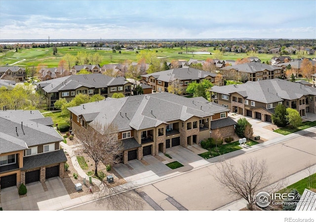aerial view of residential area