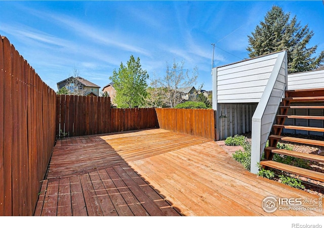 3812 Howe Ct, Boulder, CO 80301 - wooden terrace with a fenced backyard
