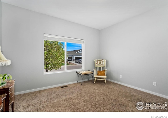 1689 Maseca Plaza Way, Severance, CO 80550 - living area featuring baseboards, visible vents, and carpet