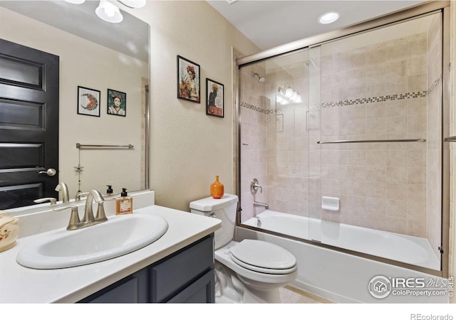 1689 Maseca Plaza Way, Severance, CO 80550 - full bath featuring vanity, shower / bath combination with glass door, and toilet